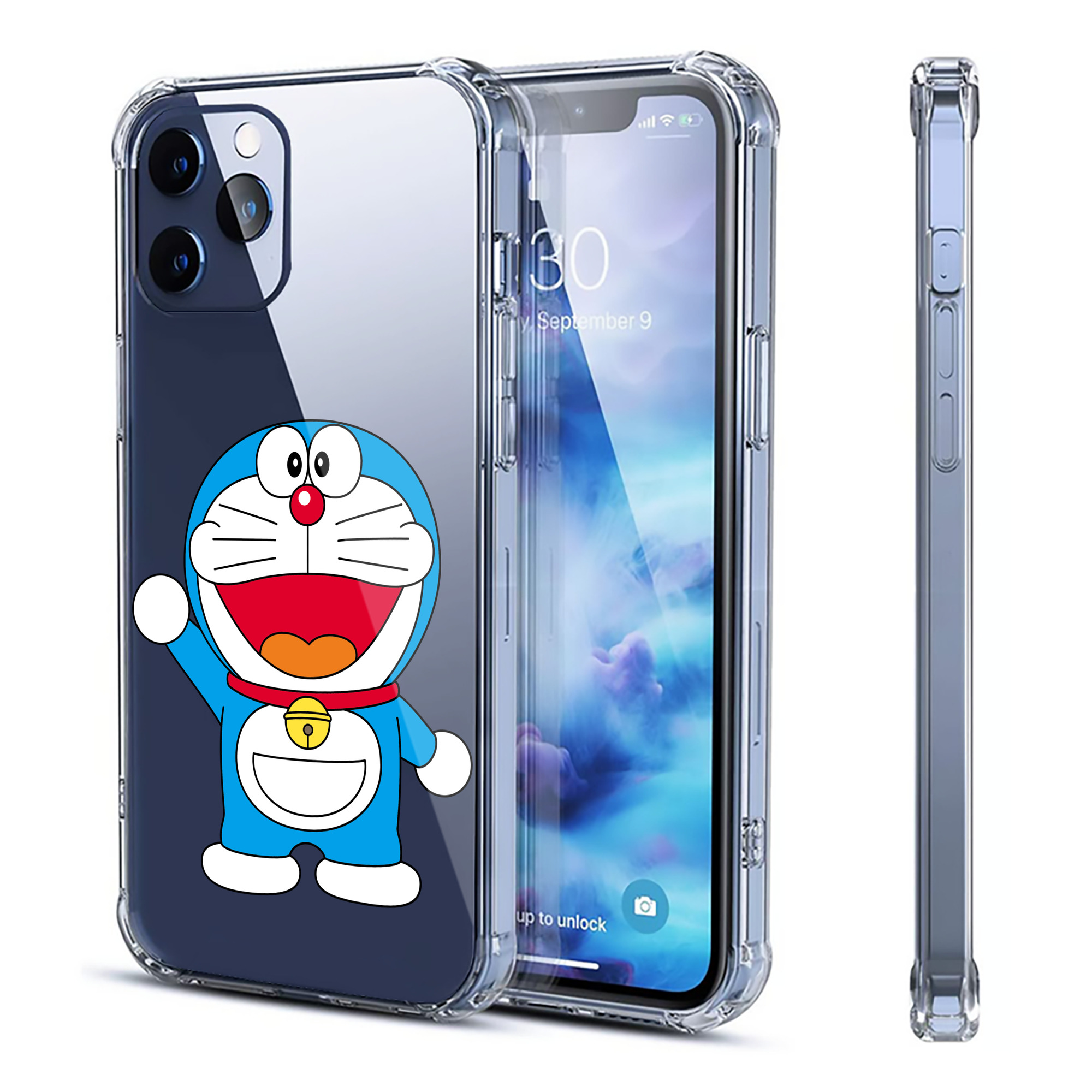 （画像用） ドラえもん Doraemon 【iPhone 12シリーズ対応】透明スマホケース（クリアソフトケース）